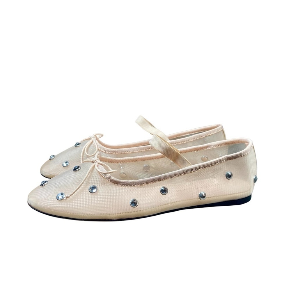Loeffler Randall Leoni Crystal Ballet Flats Size 7.5​​​​ - Picture 3 of 8